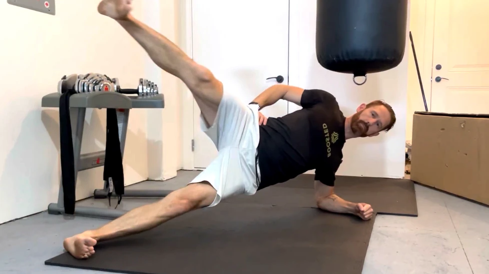 Gainage Planche Latérale Coudée Cercle Jambe